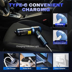 Saker Car Vacuum Portable Cordless 20000Pa Suction Power 4 in 1 Handheld Vacuum with LED Light Type-C Portable Mini Vacuums f