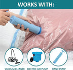 MattEasy Space Saver Vacuum Storage Bags, 6 Pack Jumbo Space Saver Bags with Pump, Storage Vacuum Sealed Bags for Clothes, Co