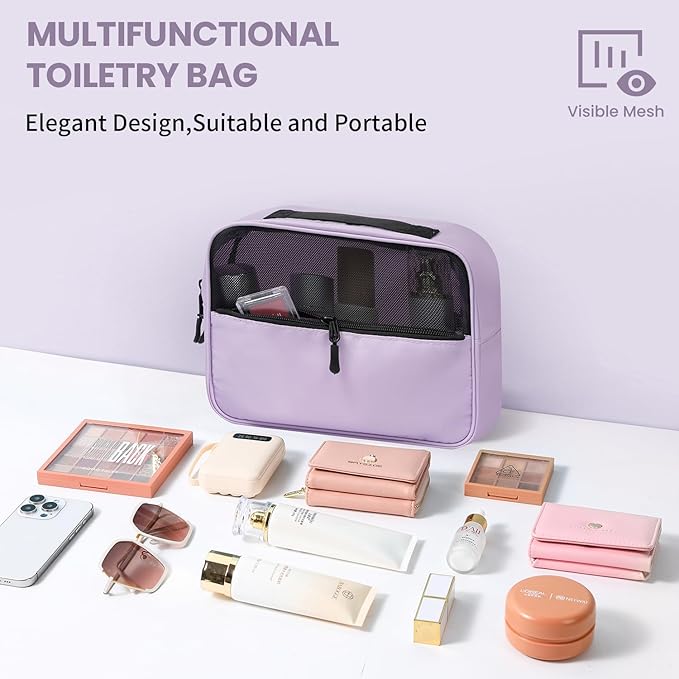 Mesh Packing Cubes for Travel, Durable Luggage Organizer with Sturdy Material and Double Zippers, Comprehensive Set for Trave