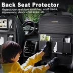 Car Seat Organizers,Multi-functional Back Seat Protectors, Storage Pouches, and Tray Holders (for Cars, Kids, Seat Back and Rear Seats) (Carbon Fiber, 2 Pcs)