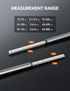 AstroAI Pencil Tire Pressure Gauge (10-75PSI,100PSI,120PSI), Valve Caps with Case, Stainless Steel Body, and Metal Made Nozzle 3 Measurements for Cars, Bikes, Vehicles