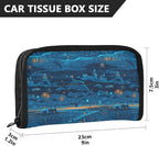 Car Tissue Holder Car Visor Organizer Tissue Box Holder for Car Sun Visor Organizer with Car Vehicle Accessories Essentials Interior for Women Men Dark Blue Crowd Whale Light Ice