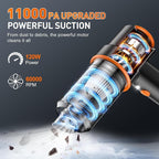 KMM Handheld Car Vacuum Cleaner, 11000PA Vacuum Cleaner & Air Duster, 120W High Power Vacuum Portable Cordless, Hand Held Vac