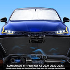 INSAUTO for K5 Windshield Sun Shade Window Sunshade for Kia K5 2021 2022 2023 2024 2025 2026 Windshield Cover Foldable Car Front Sun Visor Shield Blocks UV Rays Sun Protector Accessories