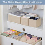 Criusia Drawer Organizer Clothes,16 Pack Underwear Drawer Organizers, Foldable Closet Organizers and Storage Dresser Drawer D