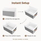 StorageWorks Fabric Shelf Baskets, Closet Organizers and Storage Basket, Foldable Storage Bins for Shelves, Clothes Storage B
