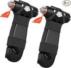 Car Safety Hammer, 2PCS Black 3-in-1 Emergency Escape Tool with Window Breaker and Seat Belt Cutter, Safety Emergency Car Esc