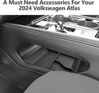 LUWU for 2024 Atlas Center Console Organizer 2024 Atlas VW Armrest Storage Armrest Organizer Insert Tray 2024 VW Atlas Lower Console Organizer Storage Tray 2024 VW Atlas Accessories