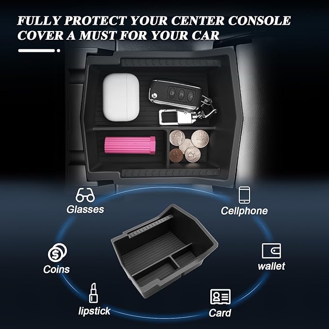 BIBIBO 2025 2026 Forester Center Console Organizer for 2025+ Subaru Forester Premium/Sport/Limited/Touring Console Tray 2025 Subaru Forester Insert Glove Pallet Organizer 2025+ Forester Armrest Tray
