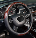 ZHOL 16 inch Steering Wheel Cover Wood Grain, Compatible Large-Size for F150 F250 F350 Ram 4Runner Tacoma Tundra Range Rover 