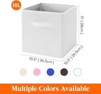 Lifewit Storage Cubes, Foldable Decorative Fabric Storage Baskets for Organizing Home Organizers with Handles for Shelves, Cl