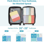 Cambond Compression Packing Cubes for Travel - Lightweight Expandable Travel Bags Luggage Organizers Travel Essentials Compre