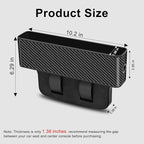 jiaji Car Seat Gap Filler, Multifunctional Car Seat Gap Filler Organizer, 2 Pack Car Seat Organizer for Storing Phones, Keys, Cards, Data Cables, Universal Fit Car SUV Truck