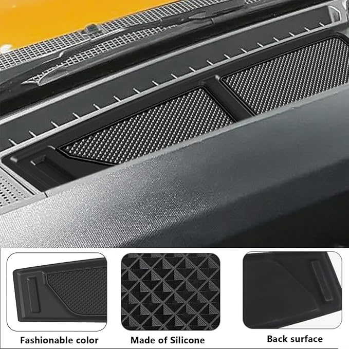 Auovo Dash Cover Tray Compatible with Ford Bronco Accessories 2021 2022 2023 2024 2025 2026 Bronco Silicone Dashboard Mat fit