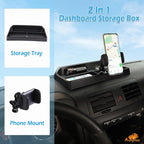 Aunginsy Center Console Dash Storage Tray Compatible with Hummer H3 2005-2009, Car Dashboard Multi-Functional Phone Holder Storage Box Dash Organizer Tray Insert with Mobile Phone Mount Accessories