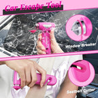 SINSEN Car Safety Hammer, Automotive Window Breaker and Seatbelt Cutter for Women, Roadside Emergency Kit, 3 in 1 Escape Tool