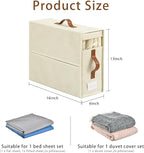 Bed Sheet Organizers and Storage, 8 Pack Linen Closet Organizers, Foldable Bedding Storage for Queen or King Size Bedsheets, 