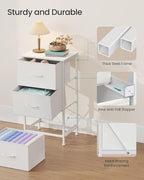 SONGMICS Dresser for Bedroom, Chest of Drawers, Steel, MDF, 3 Non-Woven Fabric Drawers, Storage Organizer Unit, Closet, Entry