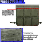 Tactical Molle Panel Car Seat Back Organizer, Waterproof Car Front Seat Protector with Multiple Pockets, Universal Kick Mat for Kids/Pets, Vehicle Backseat Storage Bag for Most Cars (Green)