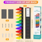 Volnamal Hat Organizer for Baseball Caps, 2 Pack Hold Up to 40 Hats, Hat Rack for Wall Space Saving, Hat Hanger w/Strong Adhe