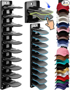 2 Pack Baseball Cap Organizer Can Hold up to 20 Hats for Wall Mount Closet Door Bedroom, Easy to Install Large Capacity Baseb