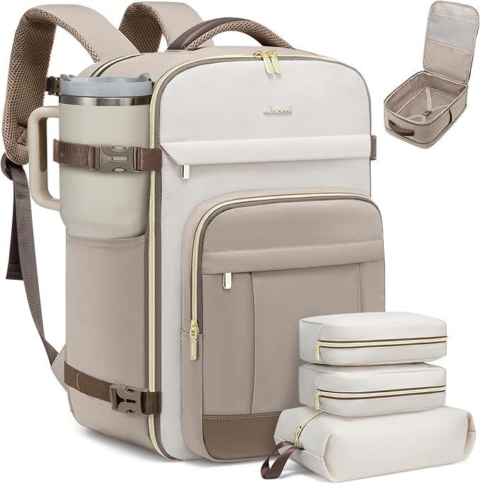 LOVEVOOK 40L Travel Backpack for Women & Men - 17.3 Inch Carry On Backpack & Personal Item Backpack for Airlines, Spacious an
