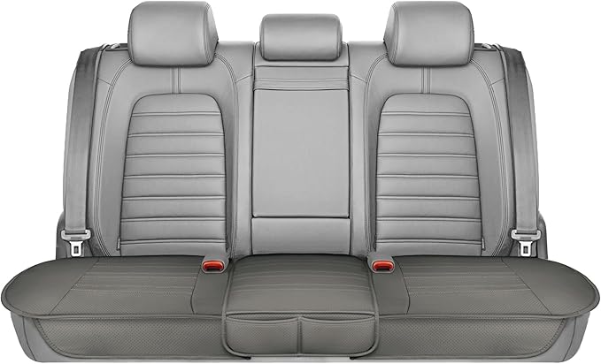 Motor Trend Rear Seat Protector for Cars, SUVs & Trucks – Nappa Leather Bench Cover Protector - Car Seat Cover for Kids, Pets