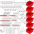 Ultimate 121-Piece Pegboard Hooks Set, Pegboard Accessories with Metal Hooks, Durable Peg Board Organizer Accessories, Pegboa