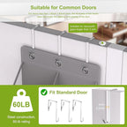 VERONLY Door Shoe Organizer, Over The Door Hanging Shoe Rack with Large Pockets, Space Saving Shoe Storage for Closet, Entryw