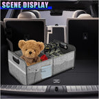 Car Trunk Organizer, Waterproof Large Capacity 600D Oxford Fabric Auto Trunk Storage Container with Pockets,