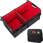 JOJOY LUX Car Trunk Organizer with Multi Compartments - Automotive Collapsible Cargo Containers with 11 Pockets Reinforced