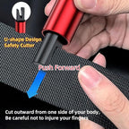 Car Window Breaker and Seatbelt Cutter Keychain,2 in 1 Safe Hammer Glass Break Underwater,Safety Automotive Emergency Escape 