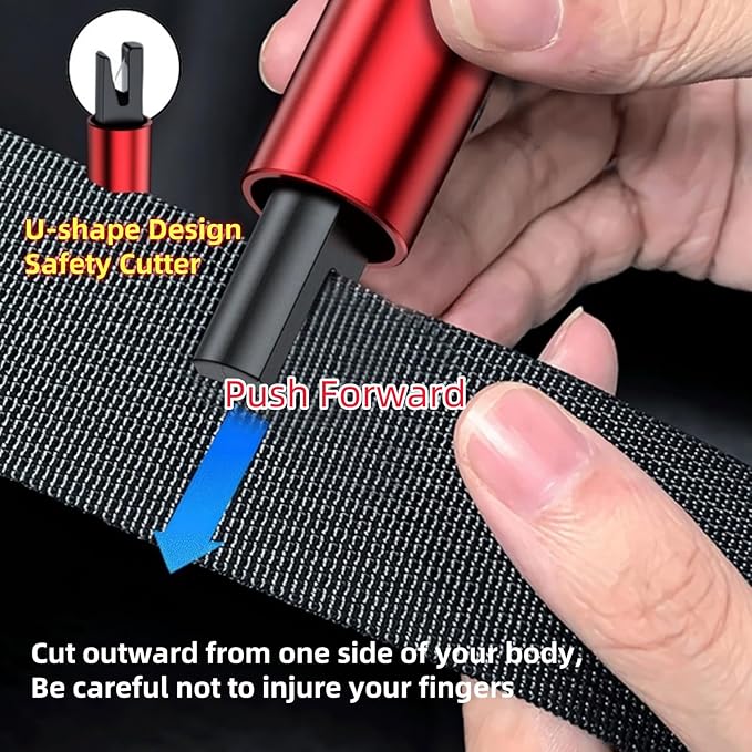 Car Window Breaker and Seatbelt Cutter Keychain,2 in 1 Safe Hammer Glass Break Underwater,Safety Automotive Emergency Escape 