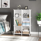 AWTATOS Cube Storage Organizer, Storage Cubes Shelves Bookshelf, 6 Cube Closet Organizers and Storage, DIY Stackable Plastic 