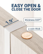 Lorbro Broom Holder Door Mount, Over the Door Broom and Mop Holder with 2 Over Door Hooks, Wood Broom Hanger, Tool Rack Organ