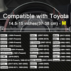 West Llama Customized Auto Car Steering Wheel Cover for Toyota Rav4 Corolla Camry Highlander(Diamond Quilted-Black+Red-Standa