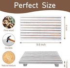 Wood Pedestal Stand for Bathroom Tray Kitchen Counter Decor Bathroom Sink Accessories Decorative Wooden Risers for Kitchen So