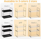 Bathroom Countertop Organizer, 2 Tier Acrylic Tray Vanity Counter Skincare Organizer Shelf, Home Storage Holder for Lotion Ma