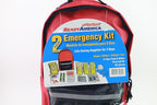 Ready America 70280 72 Hour Emergency Kit, 2-Person, 3-Day Backpack, Includes First Aid Kit, Survival Blanket, Portable Prepa