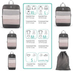 Compression Packing Cubes for Travel, Bunnychill Portable Zipper Packing Cube for Cloting, Expandable Space Saver Storage Lug