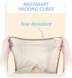 BAGSMART Keep Shape Packing Cubes, 7 Set for Travel, Lightweight Cubes, Suitcase Organizer Bags Set for Essentials
