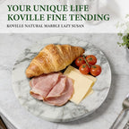 Koville 16'' Marble Lazy Susan Marble Turntable for Kitchen Dinning, Lazy Susans Organizer for Cabinet, Serving Rotation Spin