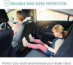 FH Group Faux Leather Auto Seat Back Kick Protectors, Heavy Duty Car Kick Mats for Kids –2-Pack Back Seat Protector for Drive