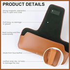 Sunglass Holder for Car Visor, Car Sunglasses Holder Leather, Eyeglasses Holder Glasses Storage Case Visor Accessories