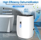 Dehumidifiers for Home 27oz(800ml) Small Auto Shut off Dehumidifiers with Drain Hose,Portable Ultra Quiet Mini Dehumidifier