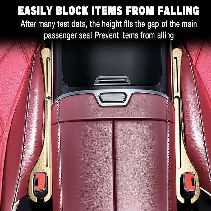 2PCS Car Seat Gap Filler Organizer, Car Seat Gap Organizer with Phone Holder, Car Accessories Car Side Seat Gap Filler for Prevent Falling (Beige)
