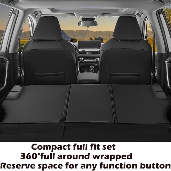 HKZ Fit RAV4 Car Seat Covers Set for 2019 2020 2021 2022 2023 2024 2025 Toyota RAV4 LE,XLE,XLE Premium,Limited - 5 Seats Full