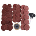 50PCS 3 inch Roll Lock Sanding Disc, VÉZAAR Quick Change Discs 24 36 60 80 120 Grit Assortment Die Grinder Accessories with 1