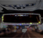 Bling Rhinestone Car Rear View Mirror with Crystal Diamonds - Colorful Bling Car Accessory