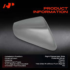 A-Premium Passenger Side Rearview Mirror Cover Cap - Compatible with Chevy Chevrolet Equinox & GMC Terrain, 2018 2019 2020 2021 2022 2023 2024 - Chrome